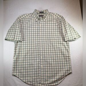 Lyle & Scott Men's Checkered Shirt Short Sleeve Button Down Size Large